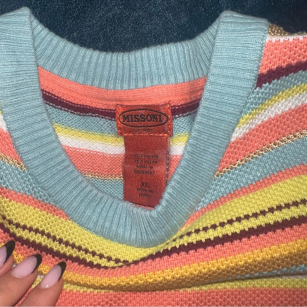Rare Missoni for Target Colorful Striped Sleeveless Top - Size S / Kids XL - Picture 3 of 5